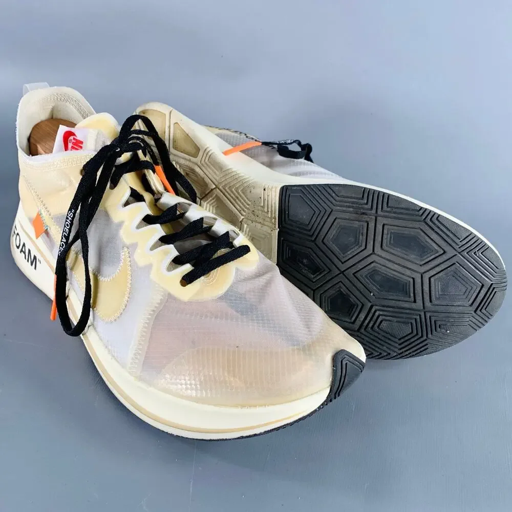 NIKE x OFF-WHITE 2017  11 The Ten White Translucent Synthetic Athletic Sneakers